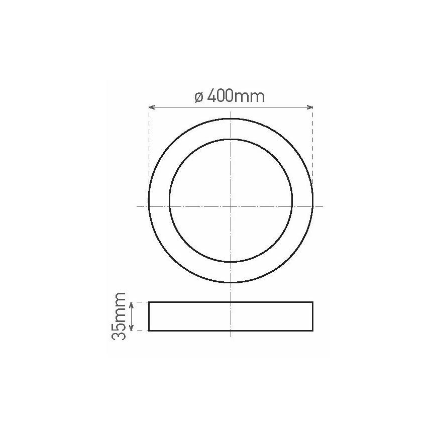 LED Plafonjera FENIX LED/32W/230V 3800K pr. 40 cm snežno bela