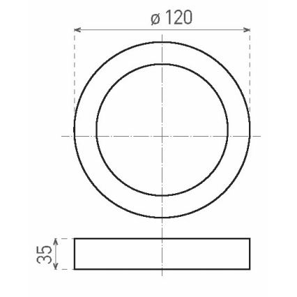 LED Plafonjera FENIX LED/6W/230V 2800K pr. 12 cm