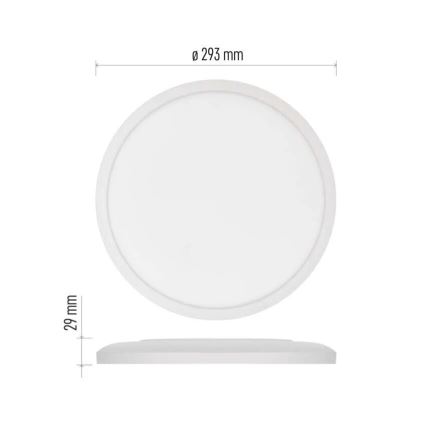 LED Plafonjera FLORI LED/18W/230V 4000K bela pr. 29 cm