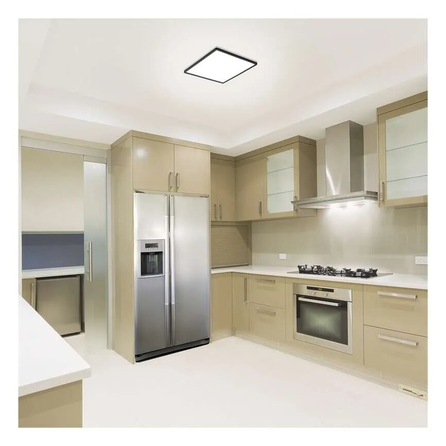 LED Plafonjera FLORI LED/18W/230V 4000K crno 29x29 cm