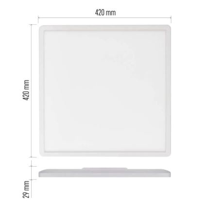 LED Plafonjera FLORI LED/22W/230V 4000K bela 42x42 cm