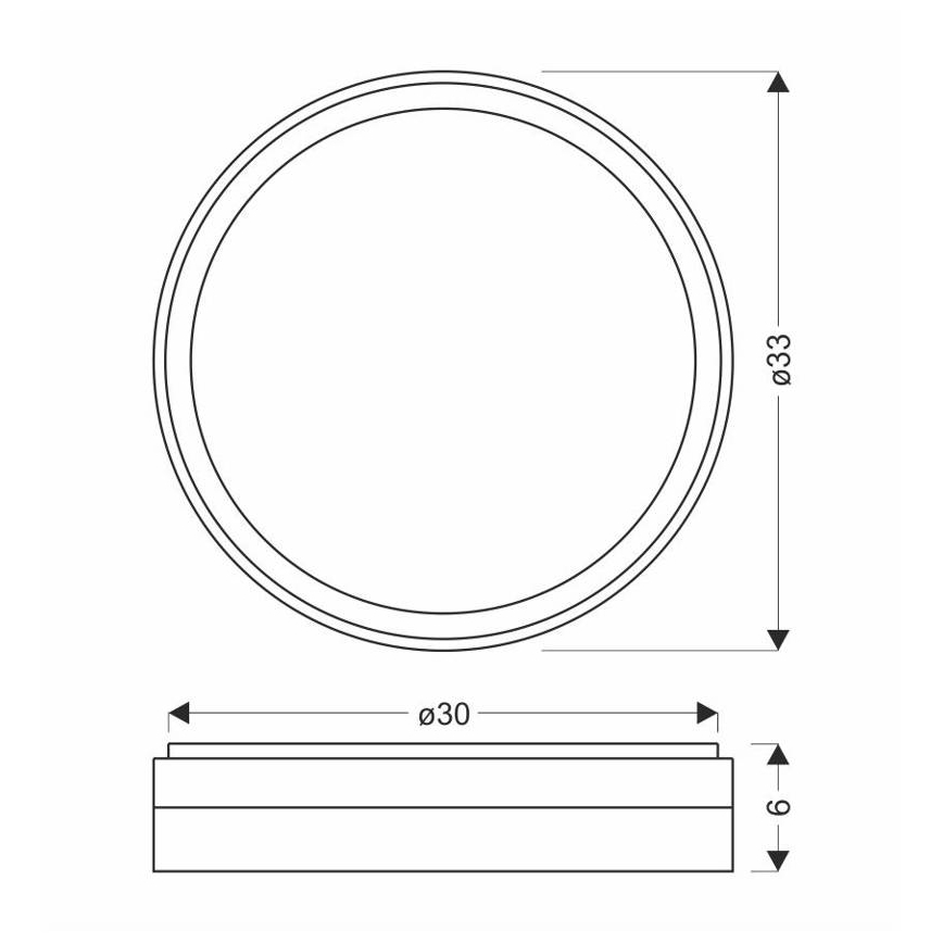 LED Plafonjera FLORIDA LED/18W/230V crno
