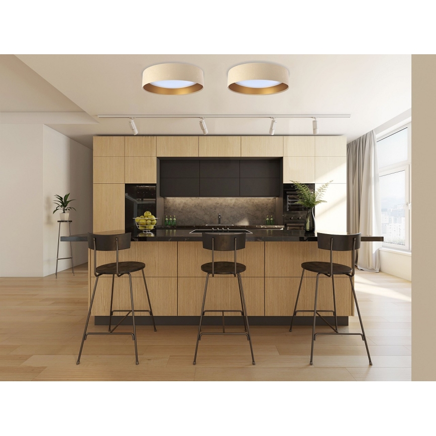 LED Plafonjera GALAXY 1xLED/24W/230V bež/zlatna