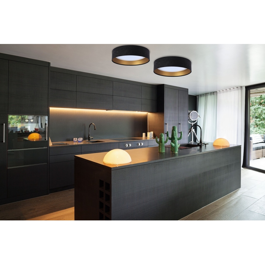 LED Plafonjera GALAXY 1xLED/24W/230V crno/zlatna