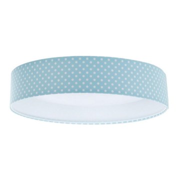LED Plafonjera GALAXY KIDS LED/24W/230V tačkice tirkizna/bela