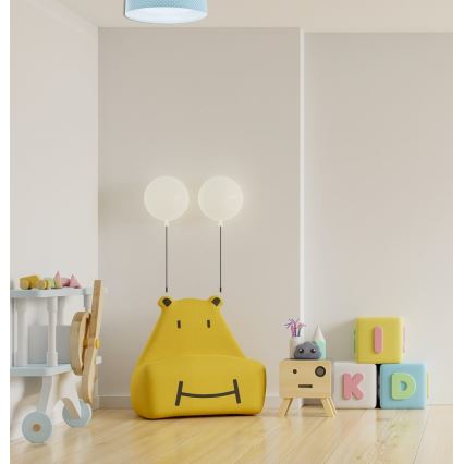 LED Plafonjera GALAXY KIDS LED/24W/230V tačkice tirkizna/bela