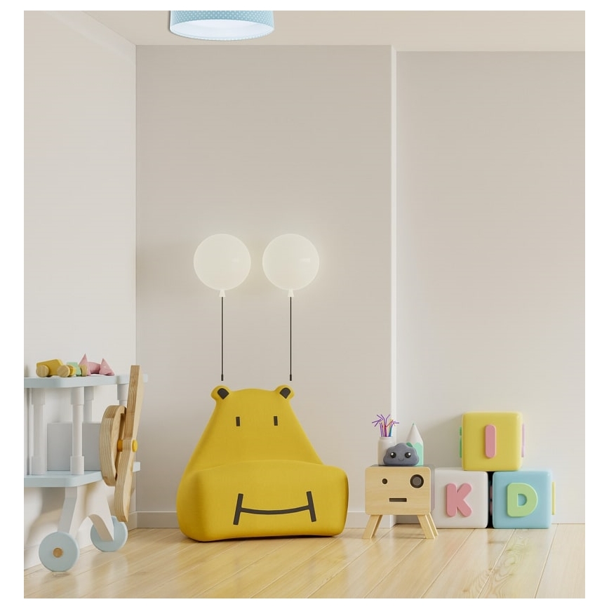 LED Plafonjera GALAXY KIDS LED/24W/230V tačkice tirkizna/bela