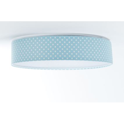 LED Plafonjera GALAXY KIDS LED/24W/230V tačkice tirkizna/bela