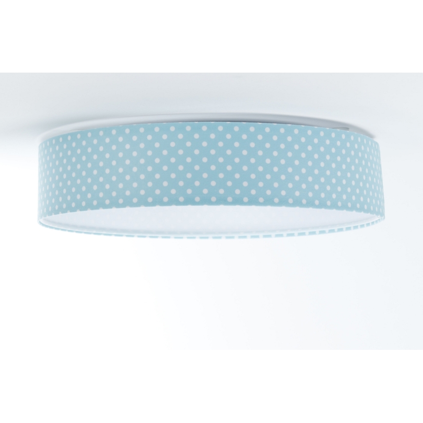 LED Plafonjera GALAXY KIDS LED/24W/230V tačkice tirkizna/bela