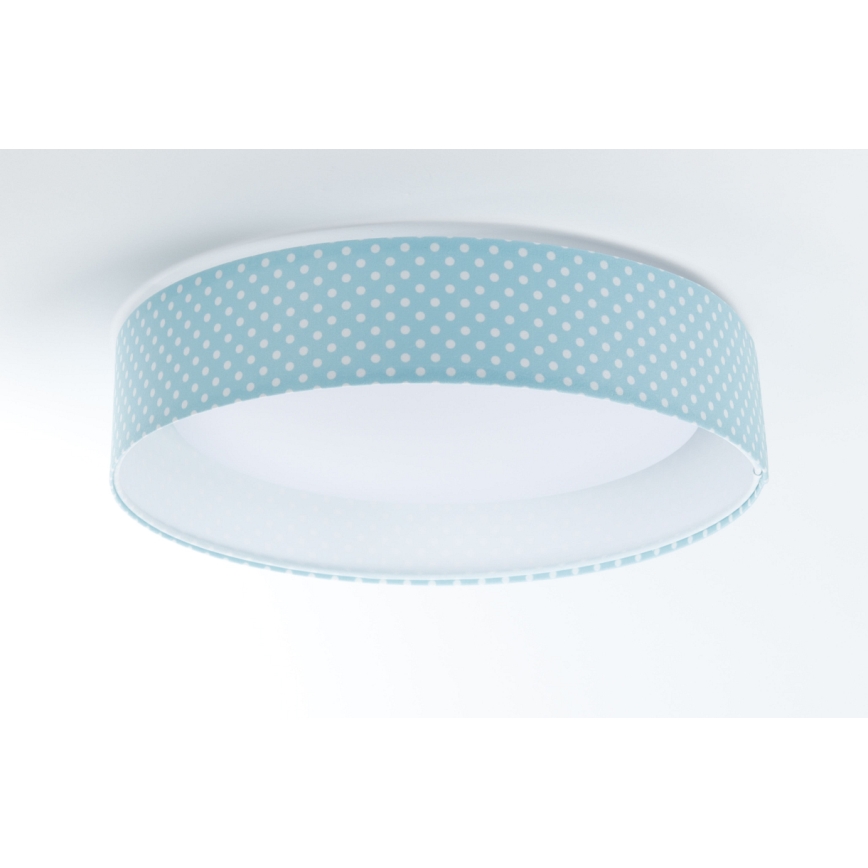 LED Plafonjera GALAXY KIDS LED/24W/230V tačkice tirkizna/bela