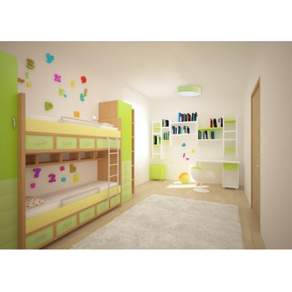 LED Plafonjera GALAXY KIDS LED/24W/230V tačkice zelena/bela