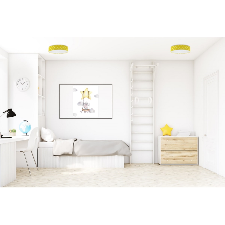 LED Plafonjera GALAXY KIDS LED/24W/230V tačkice žuta/bela