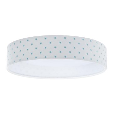 LED Plafonjera GALAXY KIDS LED/24W/230V zvezdice bela/tirkizna