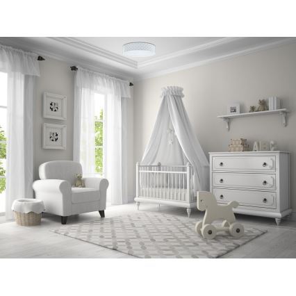 LED Plafonjera GALAXY KIDS LED/24W/230V zvezdice bela/tirkizna