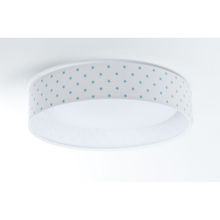 LED Plafonjera GALAXY KIDS LED/24W/230V zvezdice bela/tirkizna