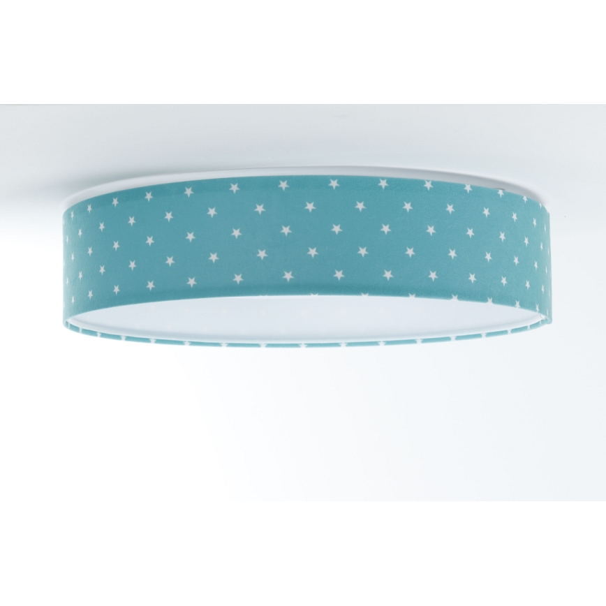 LED Plafonjera GALAXY KIDS LED/24W/230V zvezdice tirkizna/bela