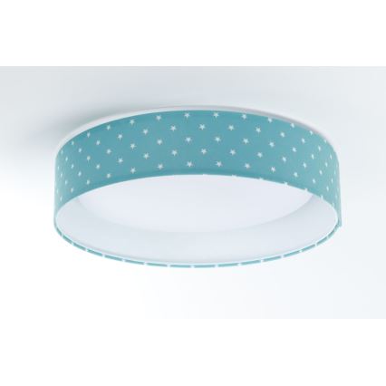 LED Plafonjera GALAXY KIDS LED/24W/230V zvezdice tirkizna/bela