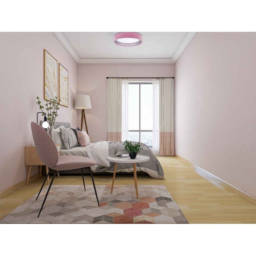 LED Plafonjera GALAXY LED/24W/230V roze/srebrno