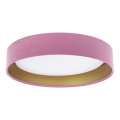 LED Plafonjera GALAXY LED/24W/230V roze/zlatna