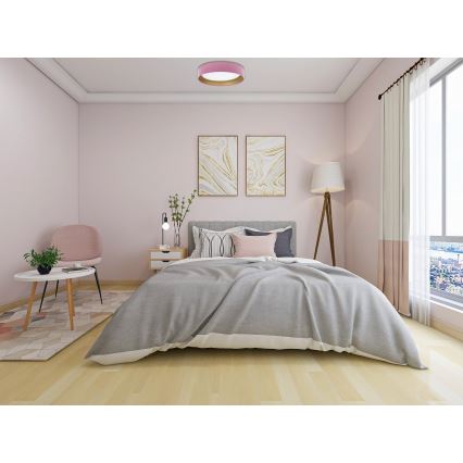 LED Plafonjera GALAXY LED/24W/230V roze/zlatna