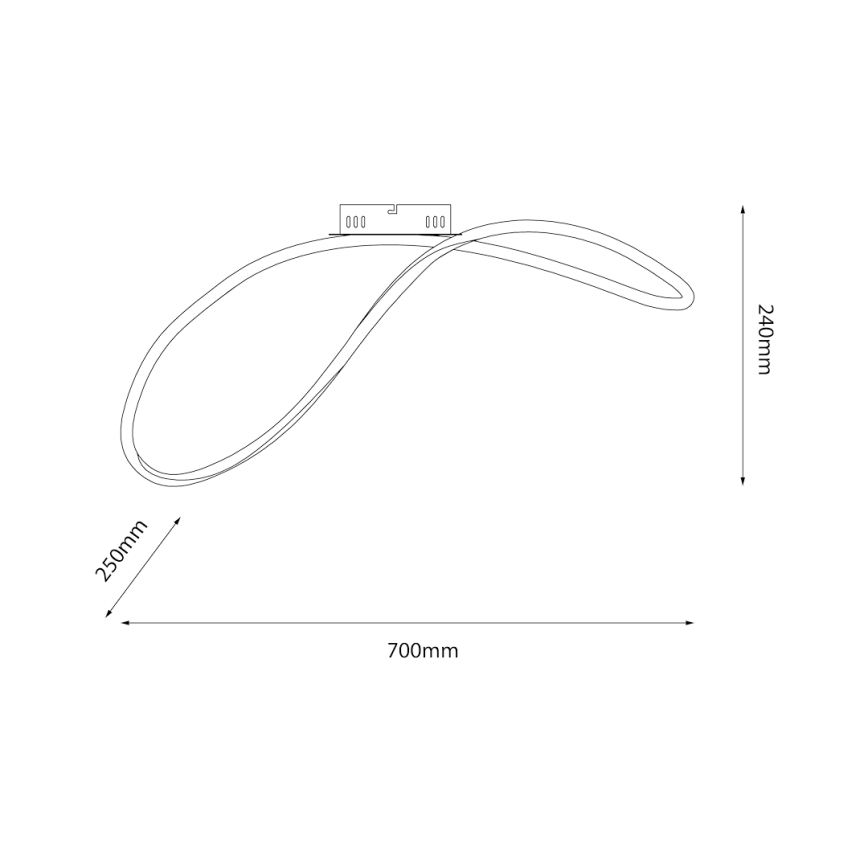 LED Plafonjera INFINITY LED/21W/230V crno