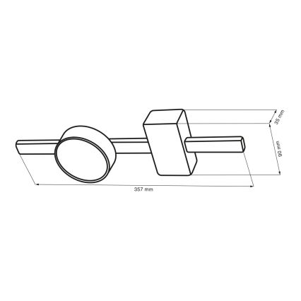 LED Plafonjera JOY 1xGX53/6W/230V crno