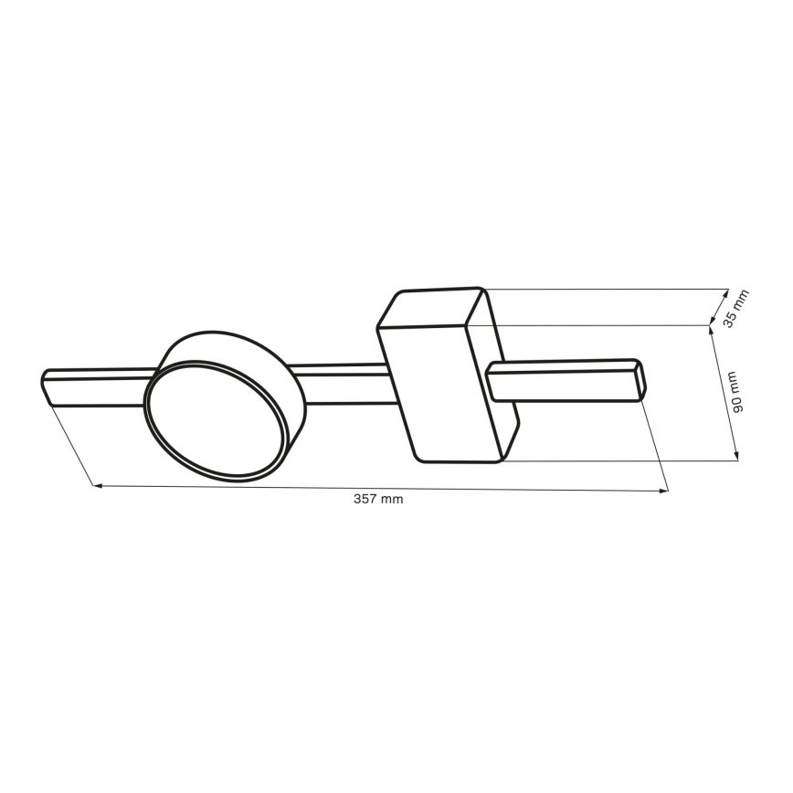 LED Plafonjera JOY 1xGX53/6W/230V crno