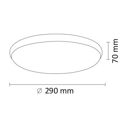 LED Plafonjera KERN LED/15W/230V pr. 29 cm