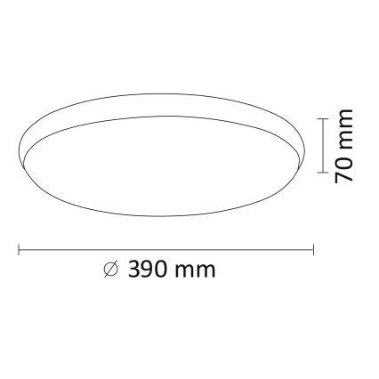 LED Plafonjera KERN LED/24W/230V crno