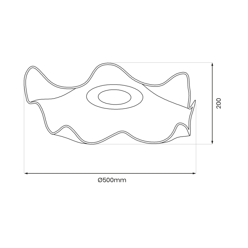 LED Plafonjera LARGO LED/16W/230V zlatna