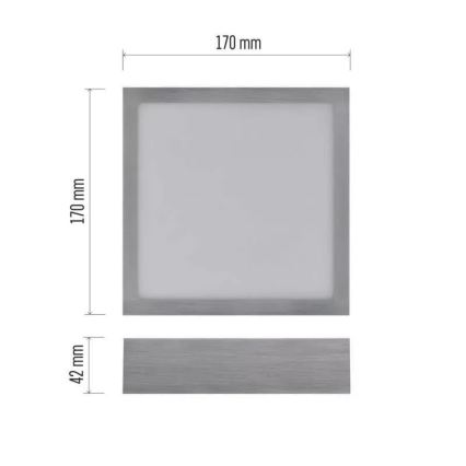 LED Plafonjera NEXXO LED/12,5W/230V 3000/3500/4000K 17x17 cm sjajni krom