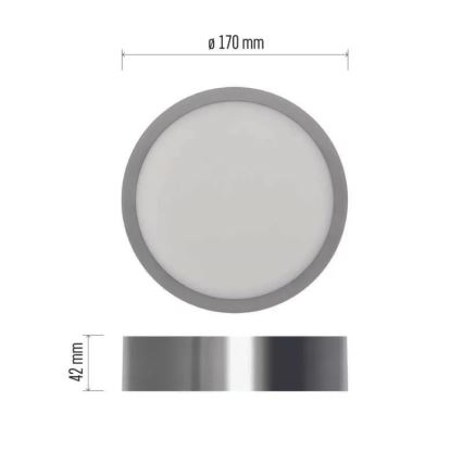 LED Plafonjera NEXXO LED/12,5W/230V 3000/3500/4000K pr. 17 cm mat krom