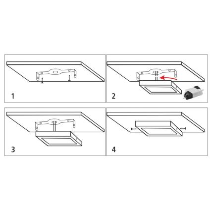 LED Plafonjera LED/12W/230V 2700K 16,3x16,3 cm bela