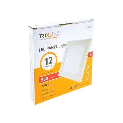 LED Plafonjera LED/12W/230V 2700K 16,3x16,3 cm bela