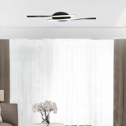 LED Plafonjera LED/12W/230V 3000K 94,5 cm crno