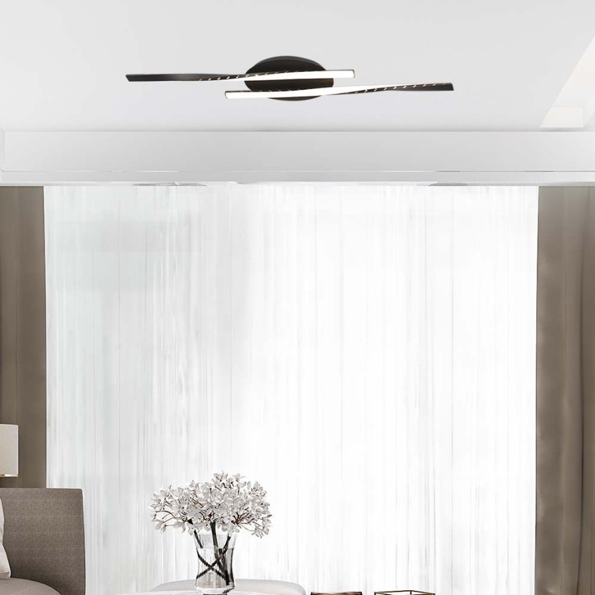 LED Plafonjera LED/12W/230V 3000K 94,5 cm crno