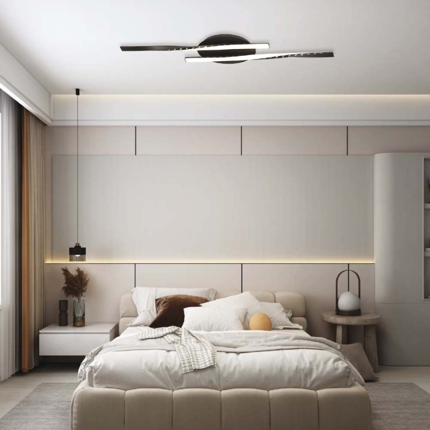 LED Plafonjera LED/12W/230V 3000K 94,5 cm crno