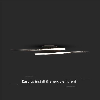 LED Plafonjera LED/12W/230V 3000K 94,5 cm crno