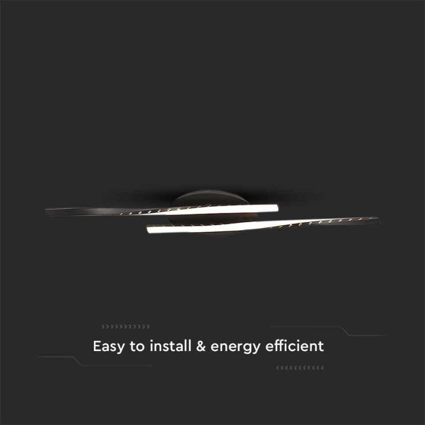 LED Plafonjera LED/12W/230V 3000K 94,5 cm crno