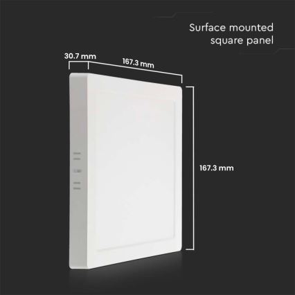 LED Plafonjera LED/12W/230V 4000K 16,7x16,7 cm bela