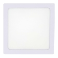 LED Plafonjera LED/12W/230V 4200K 16,3x16,3 cm bela