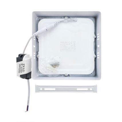 LED Plafonjera LED/12W/230V 4200K 16,3x16,3 cm bela