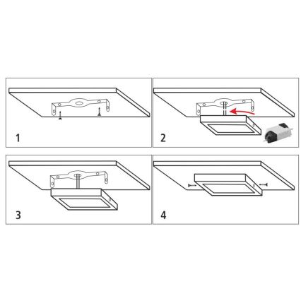 LED Plafonjera LED/12W/230V 4200K 16,3x16,3 cm bela