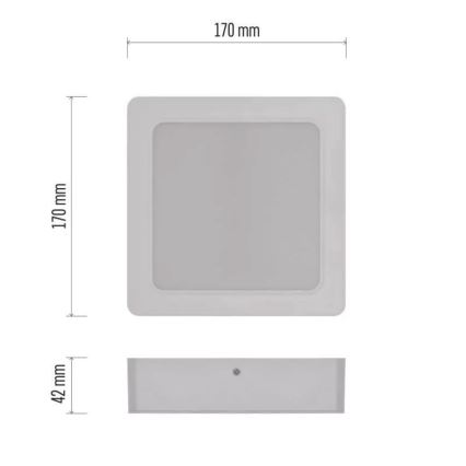 LED Plafonjera LED/18W/230V 17x17 cm bela