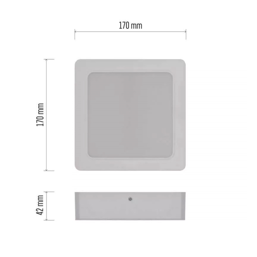 LED Plafonjera LED/18W/230V 17x17 cm bela