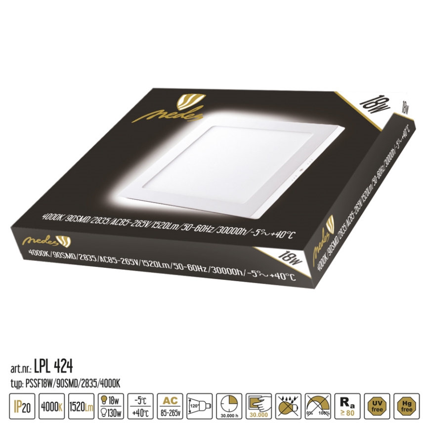 LED panel LED/18W