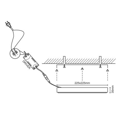 LED panel LED/18W