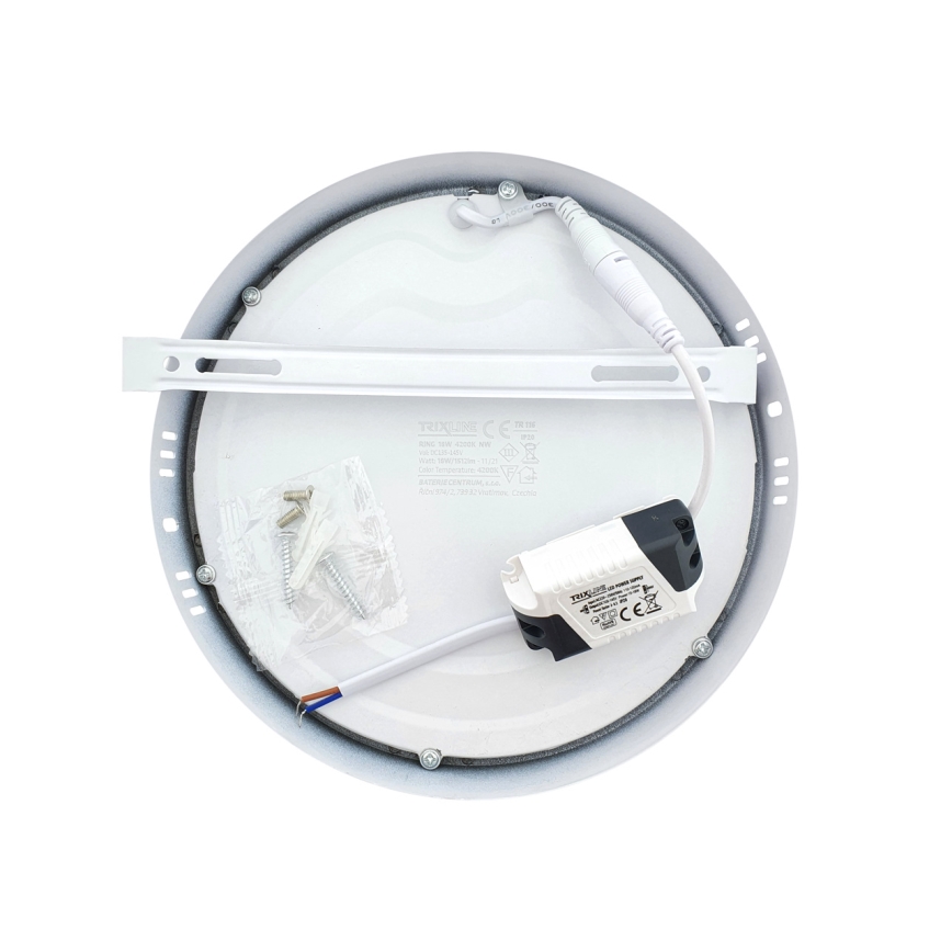 LED Plafonjera LED/18W/230V 4200K pr. 21 cm bela