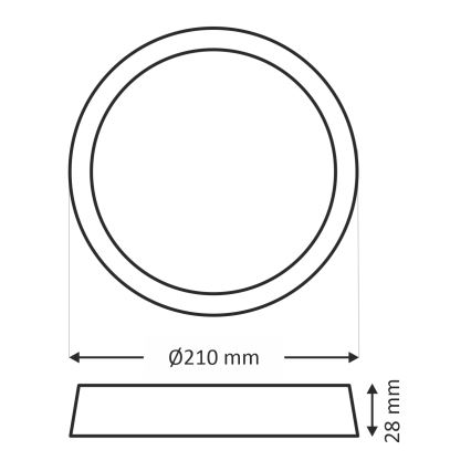 LED Plafonjera LED/18W/230V 4200K pr. 21 cm bela