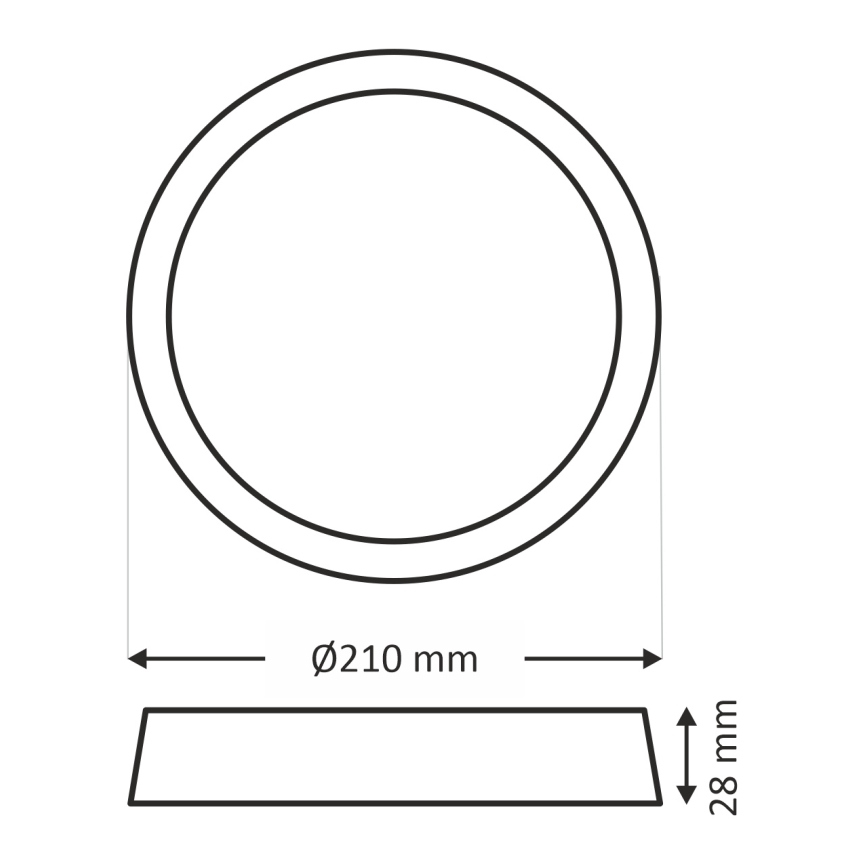 LED Plafonjera LED/18W/230V 4200K pr. 21 cm bela
